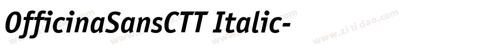 OfficinaSansCTT Italic字体转换